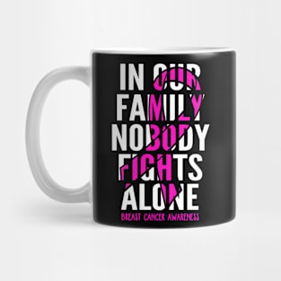 In Our Family Fights Alone Breast Cancer Awareness Mug